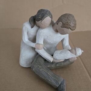 Willow Tree Family Sculpture - Cream and Brown Tones